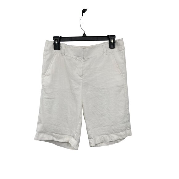 Ann Taylor Pants - Ann Taylor Shorts Womens 0 NEW White Linen Blend